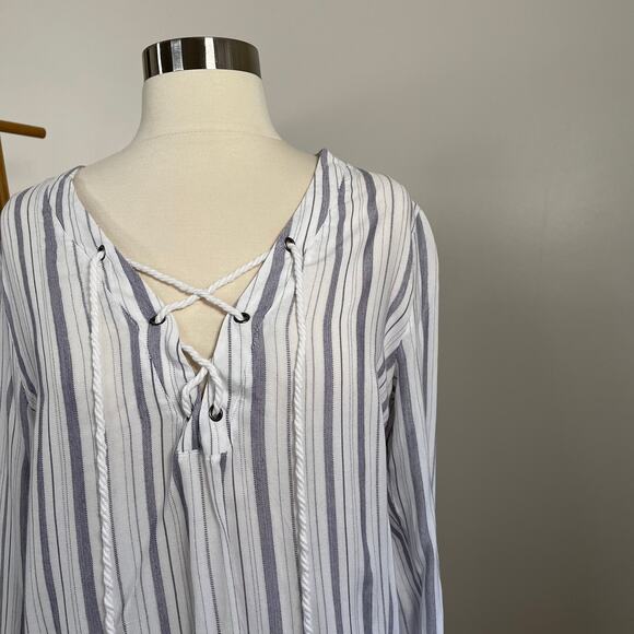 Rails • Grace Patriot Striped Lace Up Top - Picture 2 of 7